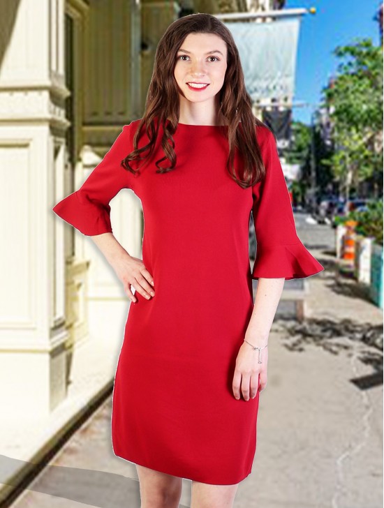 All Occasion Super Stretchy Bell Sleeve Knit Dress